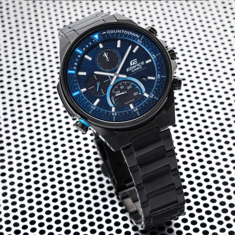 Casio Edifice Solar Chronograph Blue Dial Men's Watch- EFS-S590DC-2AV